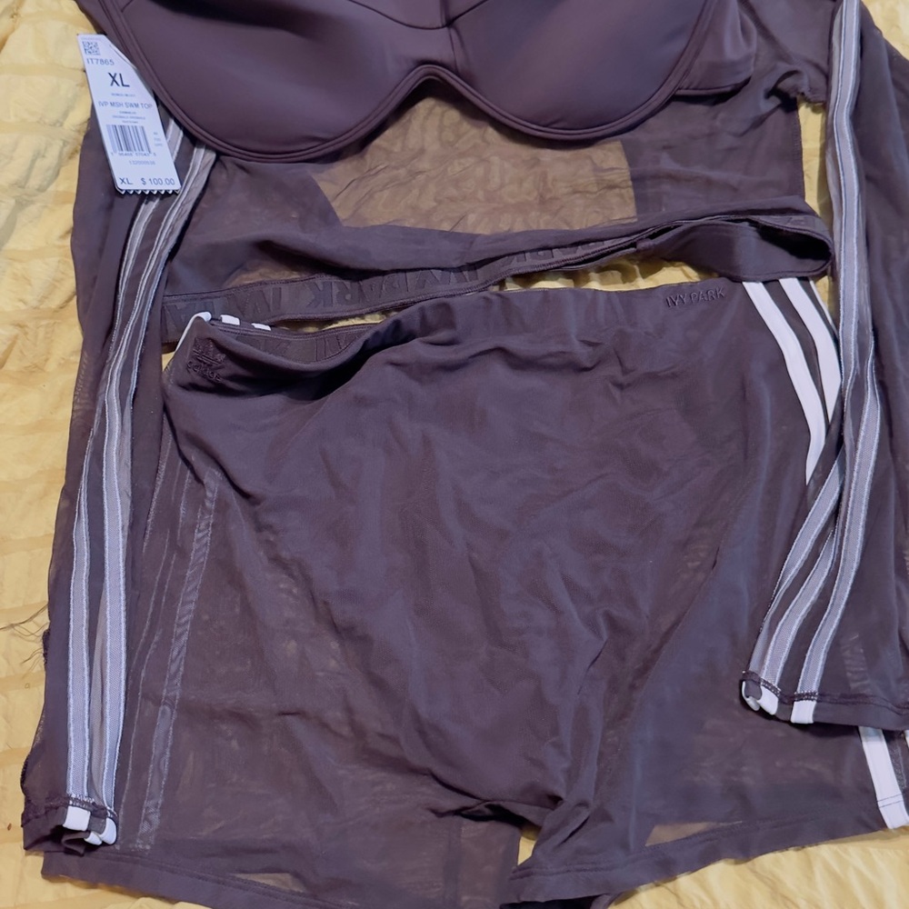 Brown Mesh Lingerie Set